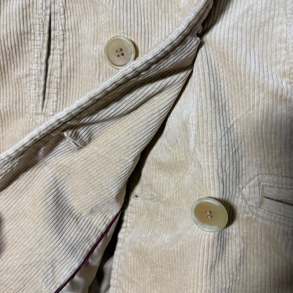 Uniqlo Ines de la Fressange Corduroy Double Breasted Pea Coat Jacket Medium - Picture 4 of 16